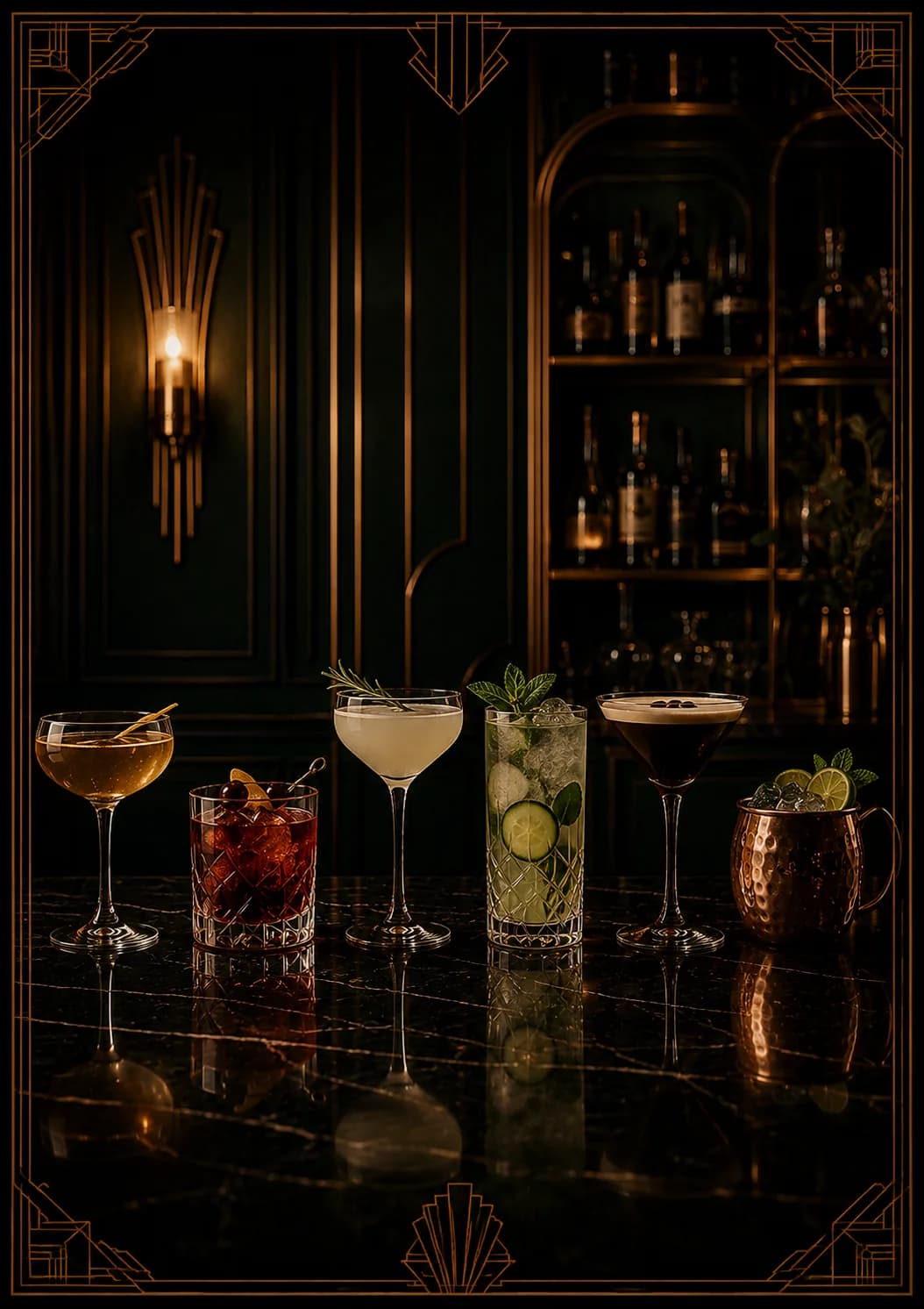 Cocktail Making Masterclass setup